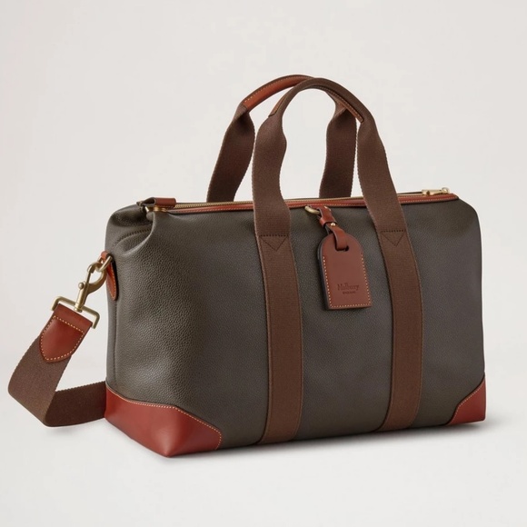 Mulberry Brown and Tan Travel Bag with Leather Trim - Picture 2 of 7